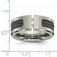 thumbnail image 6 of Titanium Black IP-plated Cable and Diamonds Polished/Brushed Band, 6 of 10