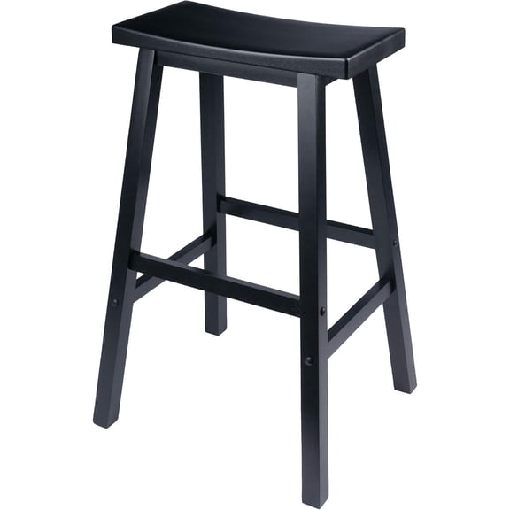Island Interiors Saddle Seat Black Stool, Single,