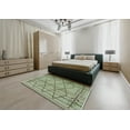 thumbnail image 5 of Ahgly Company Machine Washable Indoor Rectangle Industrial Modern Green Area Rugs, 6' x 9', 5 of 7