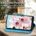 thumbnail image 5 of for Moto G Stylus 5G 2021 Case Wallet,Women Butterfly Embossed PU Leather Flip Cover with Kickstand Card Holder Slots Wrist Strap Protective Case for Motorola Moto G Stylus 5G (Blue), 5 of 15