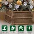 thumbnail image 6 of Stephan Roberts 31.5 in 2 Panel Wooden Christmas Tree Collar Hexagon, Brown, 6 of 10