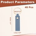 thumbnail image 2 of Uxcell 40 Pcs PU Leather Keychain Blanks Bulk Laser Engraving Keychain Leather Key Fob Kit with Key Rings for DIY Supplies Gifts (Blue, 3.7" x 0.7"), 2 of 6
