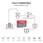 512 Micro SD Card Class 10 High Speed Memory Card with a Sd Adapter for Nintendo Switch, Smartphone Computer Game Console
