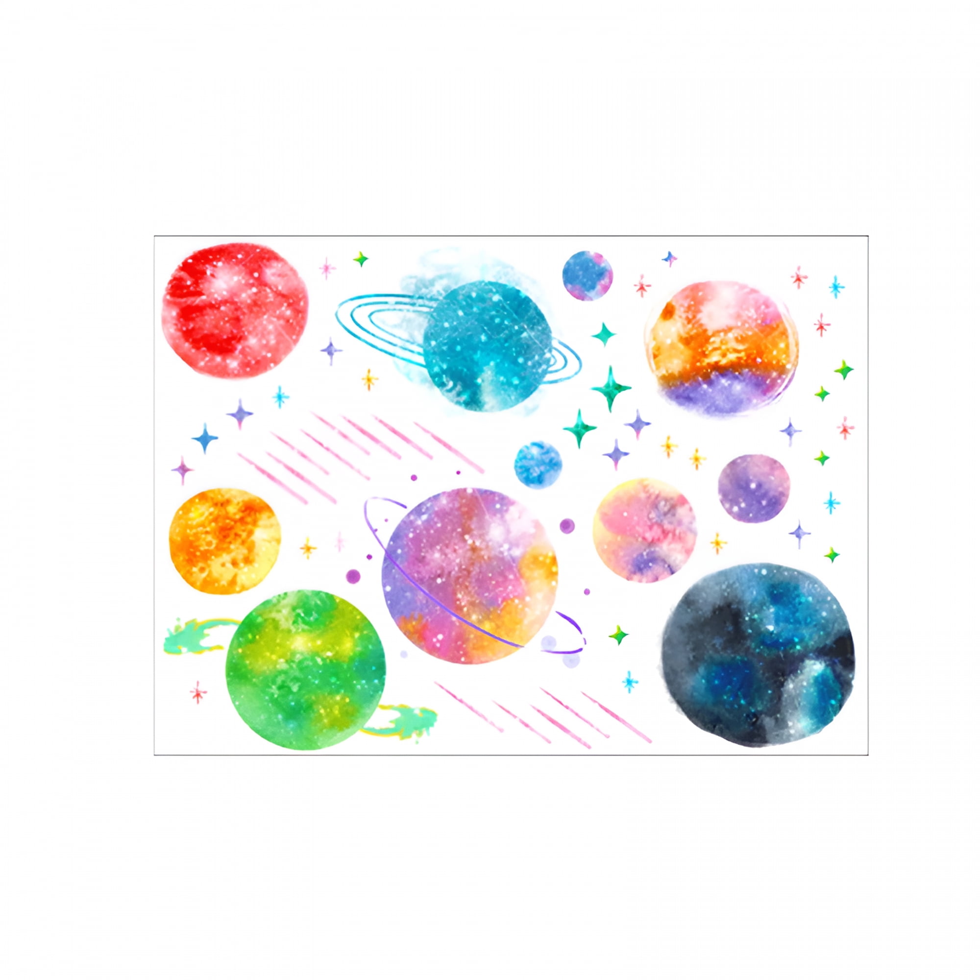 CCOCC 2026 New Glow in the Dark Planets and Stars Wall Decals,Luminous Astronaut Space Rockets Wall Stickers Space Ceiling Decor for Boys Girls Bedroom Kids Baby Nursery Living Room Decoration