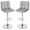 Gray, variant on Furnibear Set of 2 Square Swivel Adjustable PU Leather Bar Stools with Back and Footrest, Red