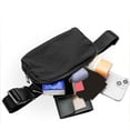 thumbnail image 5 of Riñonera unisex con correa ajustable Mini riñonera para exteriores Senderismo Correr Viajes, Negro, 5 of 5