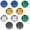 blue, yellow, green, white, gray, variant on 4pcs Shower Head Flow Restrictor, 1.5/1.8/2.5/3.0 GPM Shower Head Water Saver, Plastic, 0.56 0.54 0.21 in, Universal Size, 14mm Connector