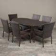thumbnail image 2 of Slate Outdoor Wicker 7 Piece Dining Set, Multibrown, 2 of 13