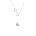thumbnail image 2 of Delight Jewelry Silvertone Little Bird Initial - J - Silver tone Elegant Infinity Lariat Necklace, 2 of 4