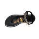thumbnail image 1 of Negro Correa de Tobillo Sandalias de Moda Casual Redondo-Pie Abierto-Pie Estilo Romano con Perlas de la Playa Bohemia Sandalias Planas con Correas de Tobillo, 1 of 7