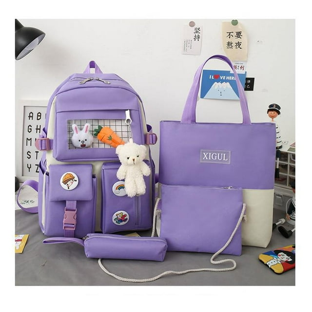 Sac à dos scolaire Kawaii Mode Mignon pour Femmes, Sac à dos Imperméable pour Adolescentes, Sac de Voyage