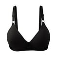 thumbnail image 2 of Weikingp Bras for Women Bras for Women Sexy Up Wireless Solid Color Underwear Adjustable Breathable Comfort Support Anti Drop Bra Womens Underwear Cheeky Underwear for Women Black S, 2 of 7