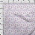 thumbnail image 3 of oneOone Polyester Spandex Medium Purple Fabric Watercolor Flower With Leaves Sewing Fabric By The Yard Printed Diy Clothing Sewing Supplies 56 Inch Wide, 3 of 4