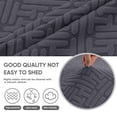 thumbnail image 6 of HUGNEO 1 Piece Stretch Sofa Cover, Jacquard Slipcover with Elastic Bottom, Washable & Pet Friendly Furniture Protector for Armchair, Dark Gray, 6 of 11
