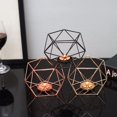 thumbnail image 3 of CNKOO Nordic Style 3D Geometric Wrought Rack Candle Holder Candlestick Home Decoration, 3 of 4