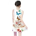 thumbnail image 4 of LSLJS Robes pour Tout-Petites Filles, Petites Filles Robe d'Été Sans Manches à Fleurs Princess Robe à Imprimé Vêtements d'Été Ensemble ( 8-9 Ans, Bleu ), 4 of 9