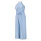 thumbnail image 4 of VISgogo Traje de una pieza para mujer, mono de pierna ancha plisado con vendaje en la cintura sin mangas en color sólido VISgogo moda, 4 of 6