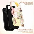 thumbnail image 4 of Whimsical Curious Monkey Phone Case, Pink Floral Patchwork Design Cover for iPhone 17 16 15 14 13 12 11 Pro Plus Mini, 4 of 6