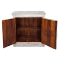 thumbnail image 3 of Antique White 2 Door Cabinet - Solid Wood Storage Organizer - Elegant Display Cabinet, 3 of 5