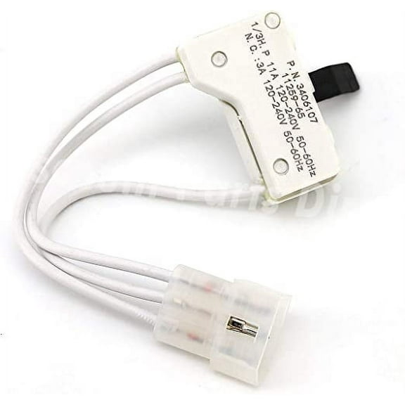 Ultra Durable 3406107 Dryer Door Switch Replacement part for Whirlpool & Kenmore Dryer - Replaces 3405100, 3405101, 3406100, 3406101, 3406109 (3406107)