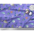 thumbnail image 2 of Soimoi Cotton Jersey Fabric Fish,Coral & Starfish Ocean Print Fabric by Yard 58 Inch Wide, 2 of 3