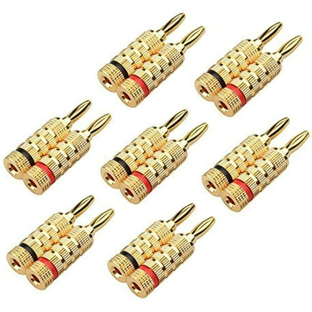 Cable Matters 7 Pairs Crimp " Twist Closed Screw Banana Plugs For