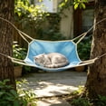 thumbnail image 2 of Cat Hammock for Crate with Cooling Gel Suspended Lounger, Washable Portable Swing & Breathable Design, Suitable for Indoor Outdoor Small Pets, 23.6x19.7in by MPOISVA, 2 of 7