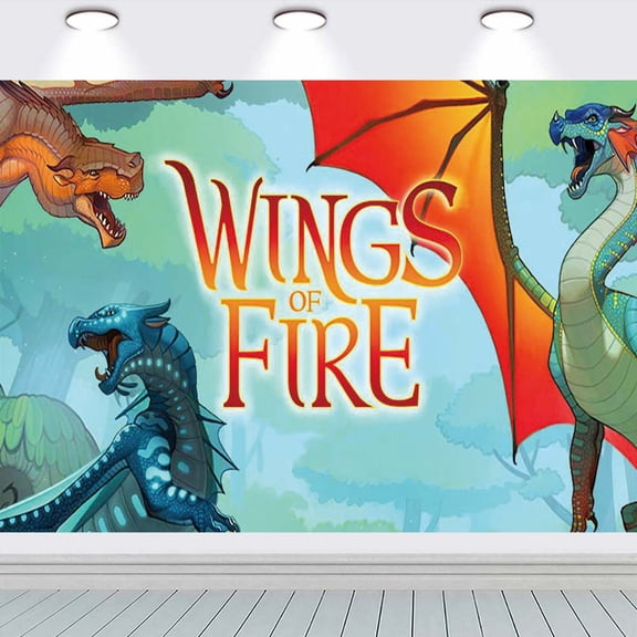 Wings of Fire Backdrop Banner Party Supplies Poster Movie Theme Background for Photography Birthday Decorations