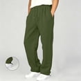 thumbnail image 2 of Falkdiz Boys Warm Fleece Sweatpants Winter Pantalones Pockets Trendy Drawstring Straight Leg Sport Pants for Boys Elastic Waist, Army Green, Size: 5-6 Years, 2 of 7