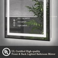 thumbnail image 3 of GODCHAR LED Bathroom Mirror Rectangular Anti-Fog Modern Style Mirror in Tempered Glass 84x32 inch, 3 of 10