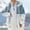 White, variant on Aoochasliy Ladies Winter Cardigan Clothes Plush Hooded Jacket Color Block Long Cardigan Loose Coat Christmas Casual