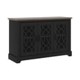 thumbnail image 2 of Raccon Black with Knotty Oak Wide Sideboard with 3 Doors, 2 of 13