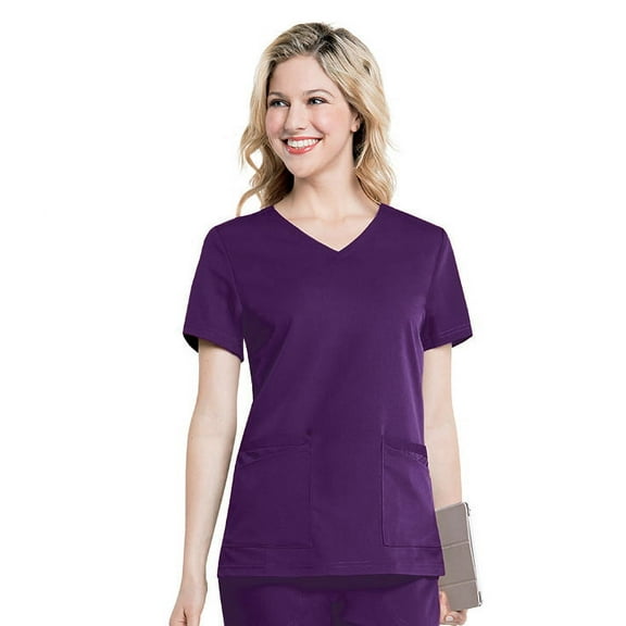 Urbane Ultimate Women's Chelsea 2-Way Stretch Four Pocket V-Neck Scrub Top, Style 9063