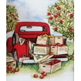 thumbnail image 3 of Set of 2 APPLE PICKING Vintage Red Truck Terry Kitchen Towels by Kay Dee Designs, 3 of 3