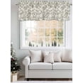 thumbnail image 5 of Spring Flowers Curtain Valances for Windows, Farmhouse Sage Green Pastoral Floral Leaf Kitchen Valance Window Treatment, Light Filtering Block Curtains for Bathroom/Bedroom/Living Room 42'' x 18'', 5 of 9