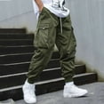 thumbnail image 3 of Tosmy Pants For Men Men Elastic Waist Jogger Sport Pants Drawstring Sports Trousers Relaxed Fit, 3 of 3