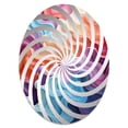 thumbnail image 2 of Designart "Illusory Depth in Multicolor Op Art II" Op Art Vortex Round Wall Mirror - Abstract Oval Printed Decorative Mirror - Multiple Color Options, 2 of 5
