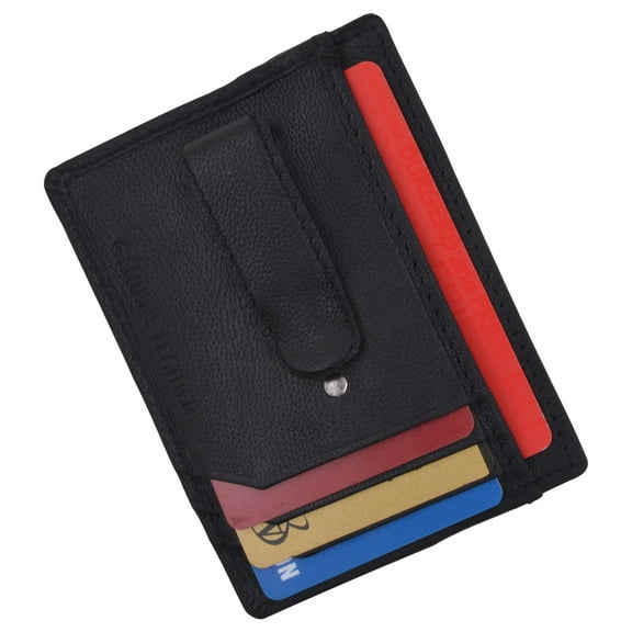 Money Clip Front Pocket Wallet Slim Minimalist Leather Wallet Men's New