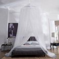 thumbnail image 1 of Mosquito Net King Size Bed Canopy Hanging Curtain Netting Princess Round Hoop Sheer Bed Canopy White, 1 of 1