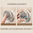 thumbnail image 2 of Wall-Mounted Soap Dish with Suction Cup - No Drilling Required, Single-Layer Design with Rabbit Shape and Silver Bowknot, Premium Plastic Bathroom Organizer for Efficient Water Drainage, Ideal for, 2 of 6