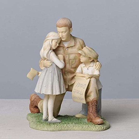 Enesco Foundations Soldier Coming Home to Family Figurine #4033864