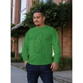 thumbnail image 3 of Old Glory Mens Halloween Vegetable Pickle Costume Long Sleeve Graphic T Shirt, 3 of 6