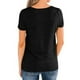 thumbnail image 5 of Minnieouse Amart Camiseta de verano de manga corta de algodón con cuello en V para mujer Prendas para la parte del cuerpo negro XXL, 5 of 6