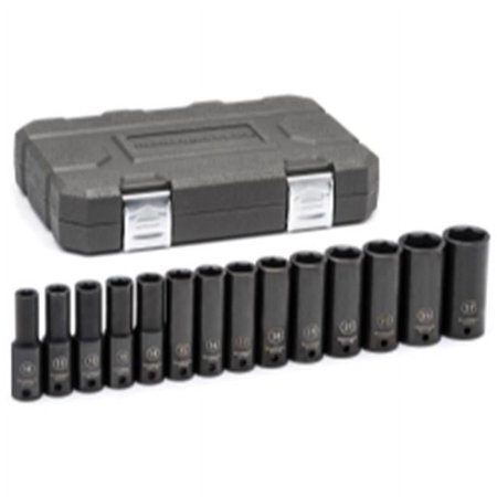 

0.5 in. Drive 14 Piece 6 Point Metric Deep Set