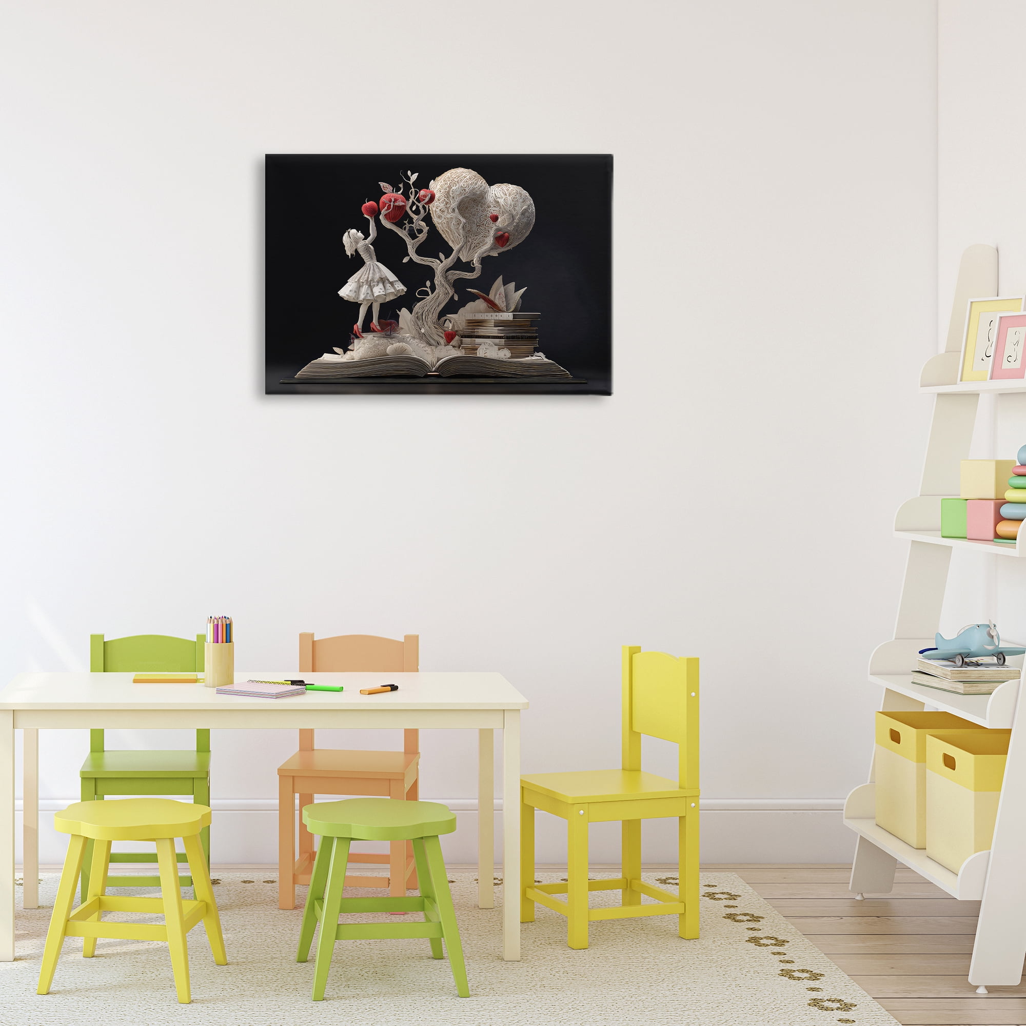 Stupell Industries Paper Sculpture Style Fairytale Canvas Wall Art, design by The Wands Want