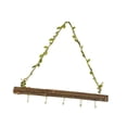 thumbnail image 4 of DOLITY Wood Wall Hanger Keys Hats Hooks Multipurpose Decorative Floating Wall Shelf 50cm, 4 of 9