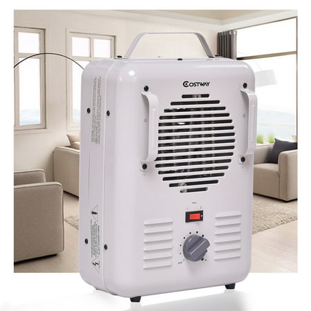 Costway Electric Portable Utility Space Heater Thermostat Room 1500W Air Heating (Best Portable Forced Air Propane Heater)