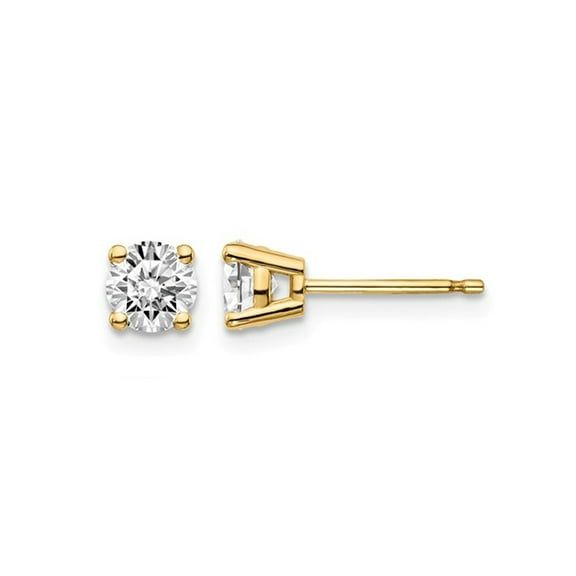 3/4 Carat (Ctw VS2-SI1, D-E-F) Lab Grown Diamond Solitaire Stud Earrings in 14K Yellow Gold