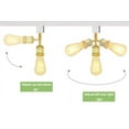 thumbnail image 3 of FSLivin Retro Vintage Design E26/E27 Mini Gold Base Adjusted Titl Angle Rotated H System Track Head Lighting for Gallery Loft Kitchen Farmhouse(No Bulb & Track) Set of 3, 3 of 8