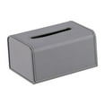 thumbnail image 2 of simhoa PU Leather Tissue Box Cover Paper Tissue Box Holder Light Luxury Tissue Case Gray, 2 of 8